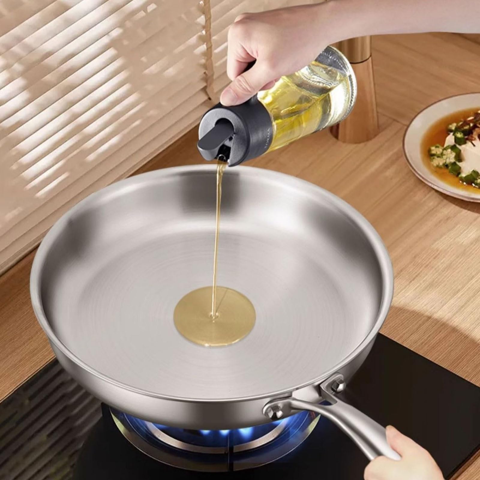 Amazon | 7層クラッドステンレススチール中華鍋、フライパン中華